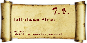 Teitelbaum Vince névjegykártya